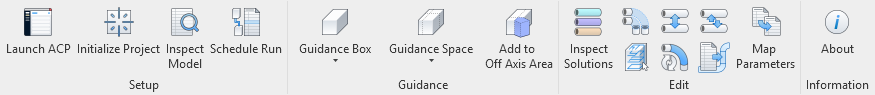 Toolbar displaying various project management and inspection tools for software applications.